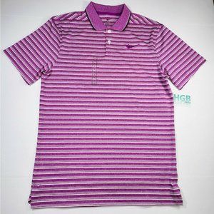 Nike Dry Polo Men's Golf Tennis Shirt Purple White Size S BV0269-551